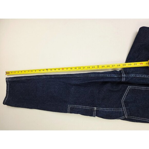 J. Galt Size Medium Womens 29" Inseam Five Pocket Blue Denim Carpenter Jeans - Picture 3 of 11